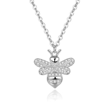 The Pink Pigs Fine Jewelry Necklaces Necklace / Silver Honey Bee Jewelry Set